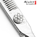 Damascus Pattern Hair Thinning Barber Scissors